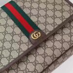 Gucci Unisex Ophidia Medium Messenger Bag Beige Ebony GG Supreme Canvas Double G – Image 9