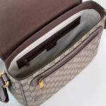 Gucci Unisex Ophidia Medium Messenger Bag Beige Ebony GG Supreme Canvas Double G – Image 10