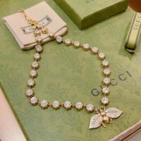 Gucci Women Bee Necklace with Crystals (1)