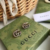 Gucci Women Crystal Double G Earrings