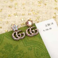 Gucci Women Crystal Double G Earrings (1)