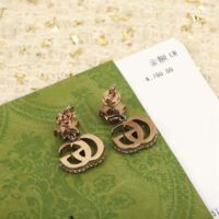 Gucci Women Crystal Double G Earrings (1)