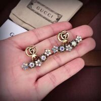 Gucci Women Crystal Double G Single Earring (1)