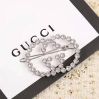 Gucci Women Crystal Interlocking G Hair Clip (1)