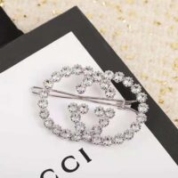 Gucci Women Crystal Interlocking G Hair Clip (1)