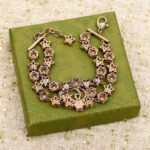 Gucci Women Double G Crystal Flowers Bracelet - Image 3