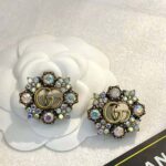 Gucci Women Double G Crystal Flowers Earrings - Bild 7