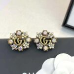 Gucci Women Double G Crystal Flowers Earrings - Bild 6