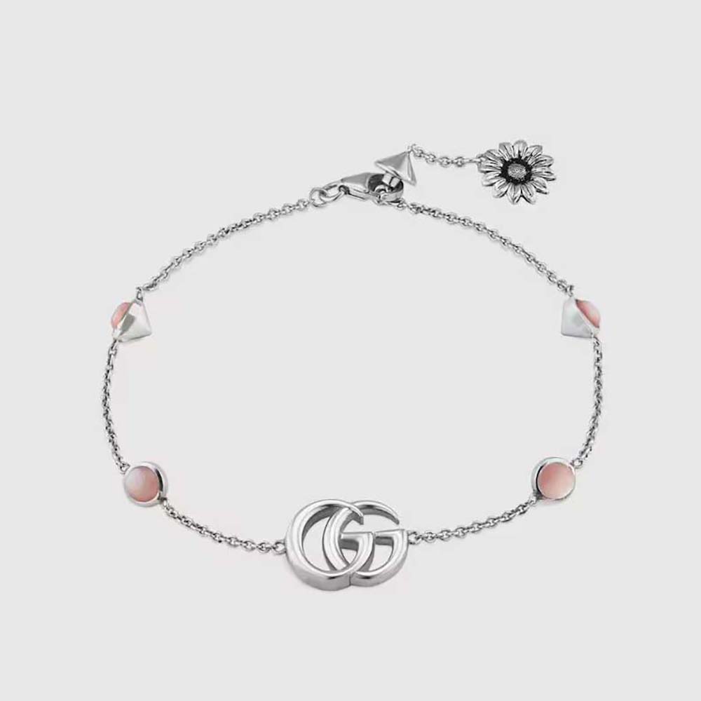 Gucci Women Double G Mother of Pearl Bracelet