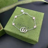 Gucci Women Double G Mother of Pearl Bracelet (1)