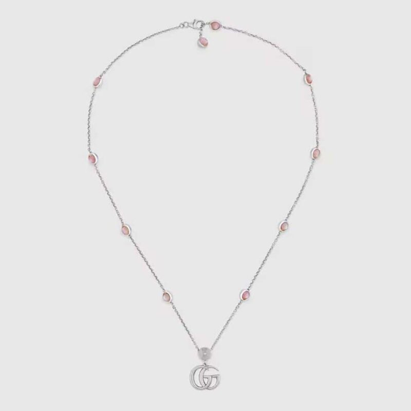 Gucci Women Double G Mother of Pearl Necklace