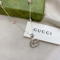 Gucci Women Double G Mother of Pearl Necklace (1)