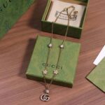 Gucci Women Double G Necklace with Crystals - Image 4