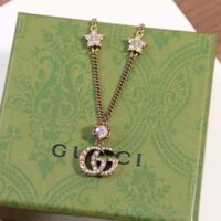 Gucci Women Double G Necklace with Crystals (1)