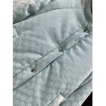 Gucci Men GG Canvas Hooded Bomber Jacket Pale Blue Two Side Pockets Padded Drawstring Hem - Imagen 6