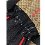 Gucci Men GG Canvas Nylon Zip Jacket Interlocking G Patch High Collar Drawstring Waistband - Imagen 5