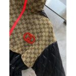 Gucci Men GG Canvas Nylon Zip Jacket Interlocking G Patch High Collar Drawstring Waistband - Imagen 8