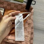 Gucci Women GG Canvas Print Camel Ebony Belt Loops Wide Leg Cropped Length - immagine 9