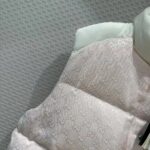 Gucci Women GG Cotton Canvas Padded Vest Pink Lined High Neck Sleeveless Two Side Pockets – Bild 8