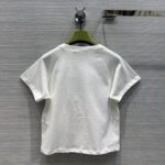 Gucci Women GG Cotton Jersey T-Shirt Monday 30°C Weather Embroidery Crewneck Short Sleeves - immagine 3
