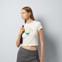 Gucci Women GG Cotton Jersey T-Shirt Monday 30°C Weather Embroidery Crewneck Short Sleeves (9)