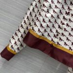 Gucci Women GG Diagonal Horses Print Silk Shirt Point Collar Long Sleeves - Image 7