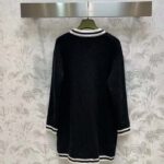 Gucci Women GG Extra Fine Wool Piquet Coat Collarless Long Sleeves Two Front Pockets – Image 3