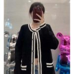 Gucci Women GG Extra Fine Wool Piquet Coat Collarless Long Sleeves Two Front Pockets – Image 13