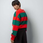 Gucci Men GG Felted Wool Striped Sweater V-Neck Dropped Shoulder Long Sleeves - immagine 12