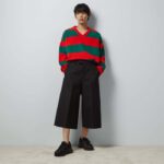 Gucci Men GG Felted Wool Striped Sweater V-Neck Dropped Shoulder Long Sleeves - immagine 10