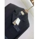 Gucci Men GG Fine Wool Crêpe Jacket Black Satin Unlined Notch Lapel Three Front Pockets – Bild 4