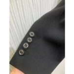 Gucci Men GG Fine Wool Crêpe Jacket Black Satin Unlined Notch Lapel Three Front Pockets – Bild 7