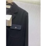 Gucci Men GG Fine Wool Crêpe Jacket Black Satin Unlined Notch Lapel Three Front Pockets – Bild 6