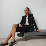 Gucci Women GG Fine Wool Crêpe Jacket Black Satin Unlined Notch Lapel Three Front Pockets - Image 10