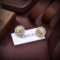 Gucci Women GG Marmont Flower Stud Earrings (1)