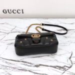 Gucci Women GG Marmont Small Shoulder Bag Double G Black Matelassé Chevron Leather - Image 6