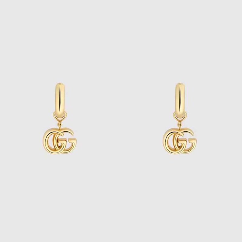 Orecchini Gucci da donna GG Running in oro giallo