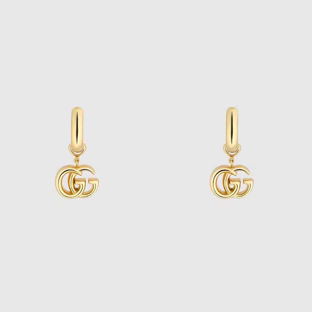 Gucci Women GG Running Yellow Gold Earrings