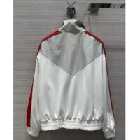 Gucci Women GG Technical Jersey Zip Sweatshirt Interlocking G Embroidered Patch High Neck Dropped Shoulder (12)