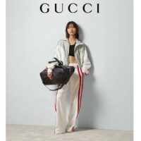 Gucci Women GG Technical Jersey Pant Web Interlocking G Embroidered Patch Elastic Waist Two Side Pockets (8)