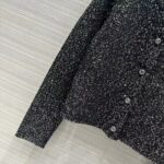 Gucci Women GG Viscose Knit Cardigan Blend Sequin Embroidery Silver Crewneck Long Sleeves - Imagen 6