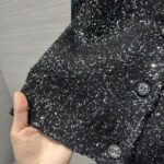 Gucci Women GG Viscose Knit Cardigan Blend Sequin Embroidery Silver Crewneck Long Sleeves - Imagen 8