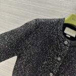Gucci Women GG Viscose Knit Cardigan Blend Sequin Embroidery Silver Crewneck Long Sleeves - Imagen 7