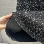 Gucci Women GG Viscose Knit Skirt Blend Sequin Embroidery Black Silver A-Line Zip Closure - Image 9