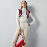 Gucci Women GG Viscose Knit Top Ivory High Neck Long Sleeves Cropped Length - Image 13