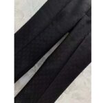 Gucci Women GG Wool Jacquard Pant Black Fitted Waistband Four Pleats Wide Leg - Image 5