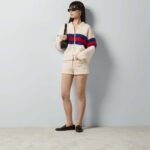 Gucci Women GG Wool Mohair Cardigan Web Knitted Collar Dropped Shoulder Long Sleeves – Bild 13