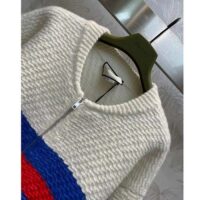 Gucci Women GG Wool Mohair Cardigan Web Knitted Collar Dropped Shoulder Long Sleeves (6)