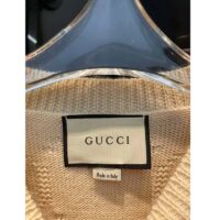Gucci Women GG Wool Sweater Cream Crewneck Dropped Shoulder Long Sleeves (8)