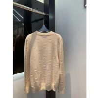 Gucci Women GG Wool Sweater Cream Crewneck Dropped Shoulder Long Sleeves (8)